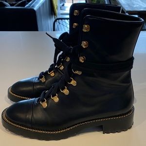 Stuart Weitzman Kolbie Leather Combat Boots